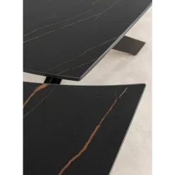 Tische-KARE Design Ausziehtisch Twist Schwarz 120(30+30)X90Cm