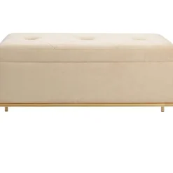 Sitzbänke-KARE Design Bank Buttons Storage Beige Klein