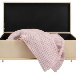 Sitzbänke-KARE Design Bank Buttons Storage Beige Klein
