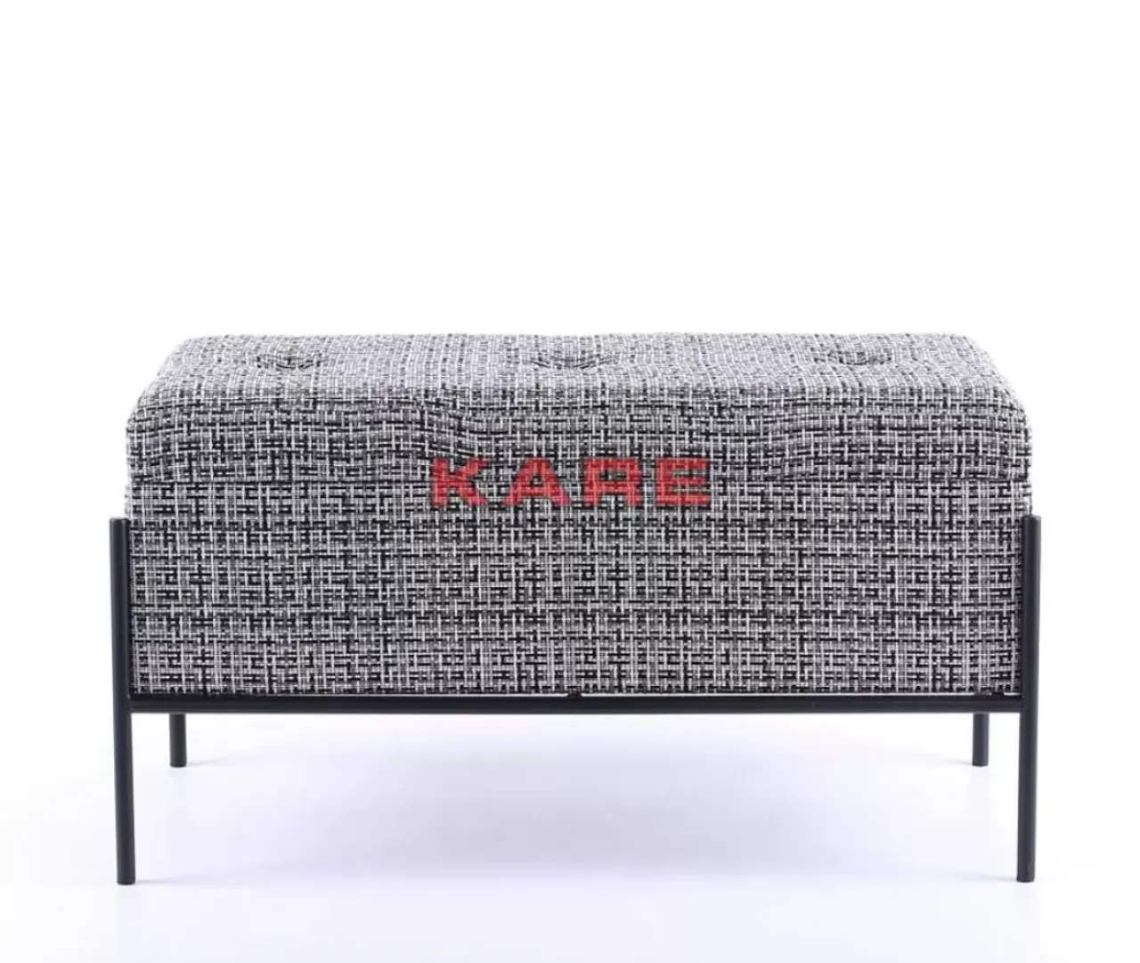 Sitzbänke-KARE Design Bank Buttons Storage B&W Klein
