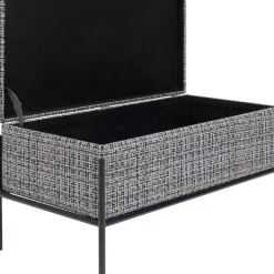 Sitzbänke-KARE Design Bank Buttons Storage B&W Klein