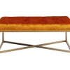 Sitzbänke-KARE Design Bank Crossover Croco Diva Bronze 90X40