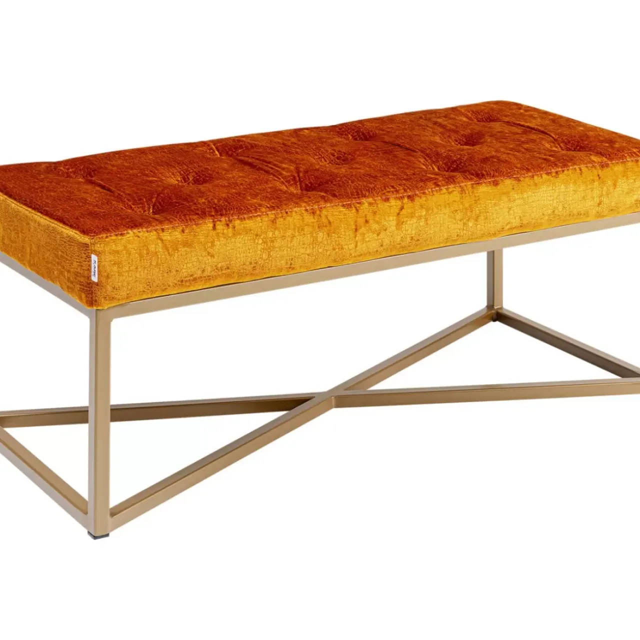 Sitzbänke-KARE Design Bank Crossover Croco Diva Bronze 90X40