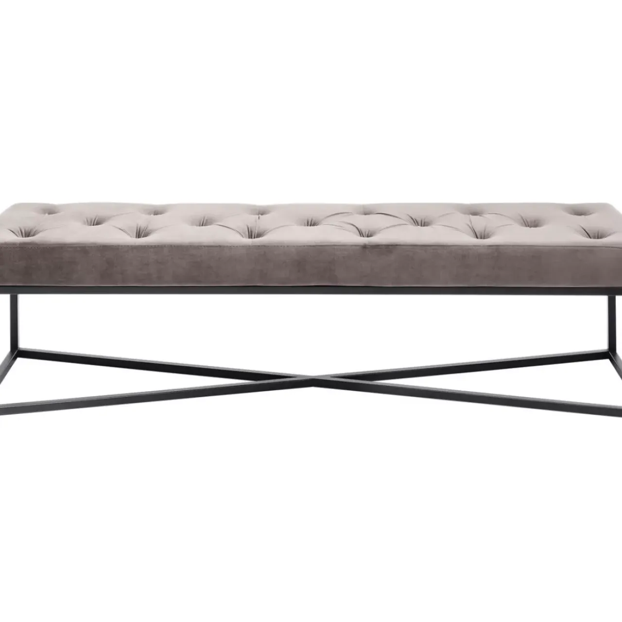 Sitzbänke-KARE Design Bank Crossover Grau Schwarz 150X40Cm