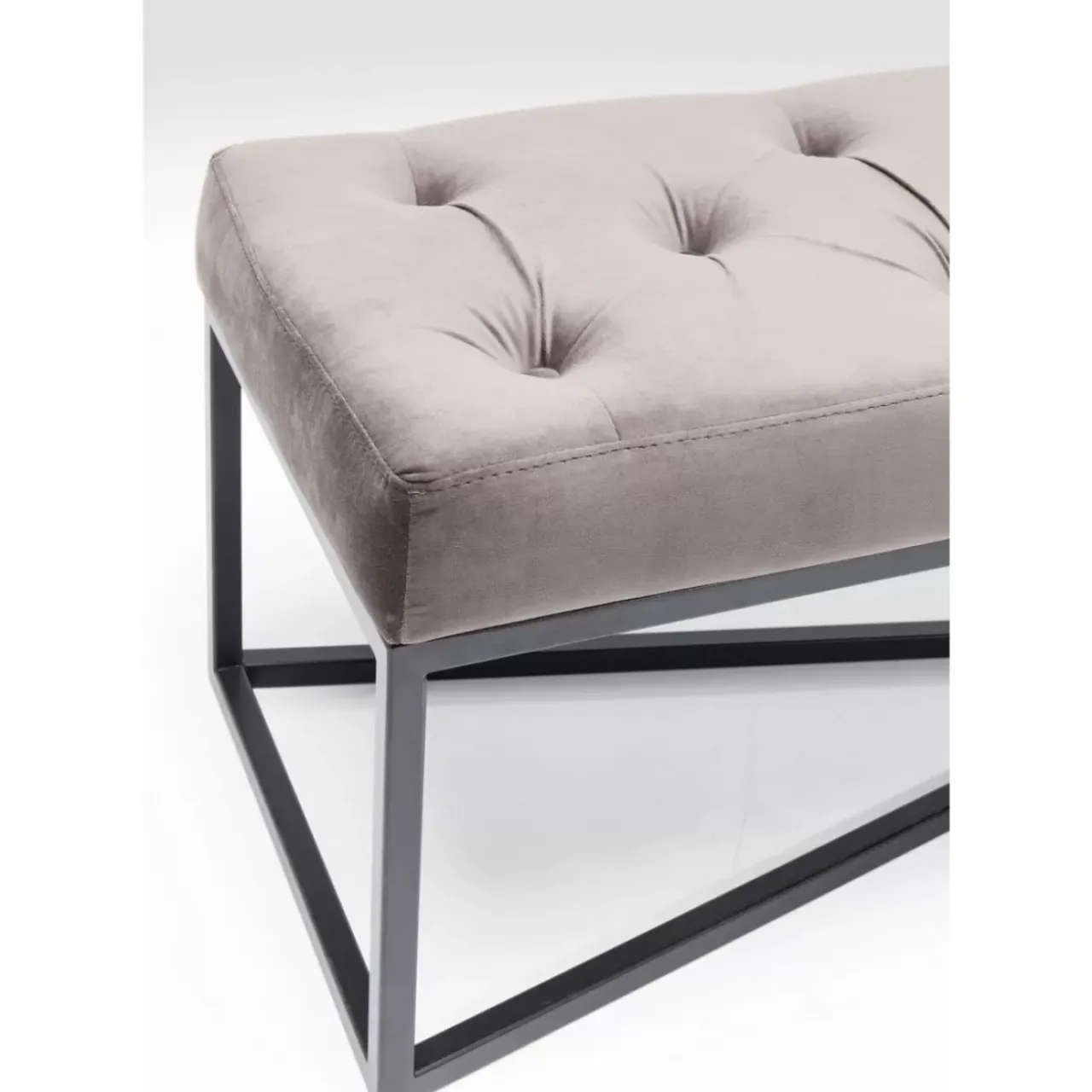 Sitzbänke-KARE Design Bank Crossover Grau Schwarz 150X40Cm