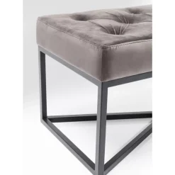 Sitzbänke-KARE Design Bank Crossover Grau Schwarz 150X40Cm