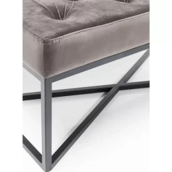 Sitzbänke-KARE Design Bank Crossover Grau Schwarz 150X40Cm