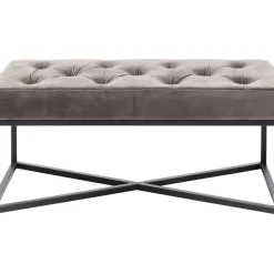 Sitzbänke-KARE Design Bank Crossover Grau Schwarz 90X40Cm