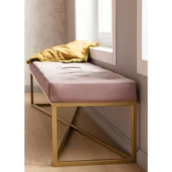 Sitzbänke-KARE Design Bank Crossover Rose Messing 150X40Cm
