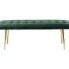 Sitzbänke-KARE Design Bank Dallas Velvet Grun 110Cm