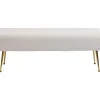 Sitzbänke-KARE Design Bank Deria Velvet Creme 110Cm