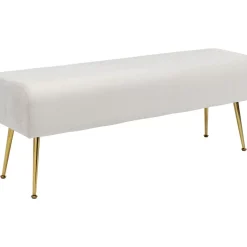 Sitzbänke-KARE Design Bank Deria Velvet Creme 110Cm