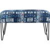 Sitzbänke-KARE Design Bank Desna Patchwork Blau 80Cm