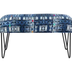 Sitzbänke-KARE Design Bank Desna Patchwork Blau 80Cm