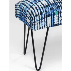 Sitzbänke-KARE Design Bank Desna Patchwork Blau 80Cm