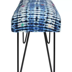 Sitzbänke-KARE Design Bank Desna Patchwork Blau 80Cm