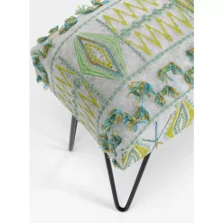 Sitzbänke-KARE Design Bank Desna Patchwork Grun 80Cm