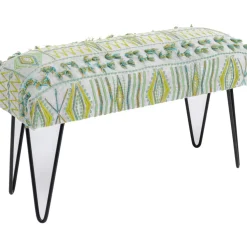 Sitzbänke-KARE Design Bank Desna Patchwork Grun 80Cm