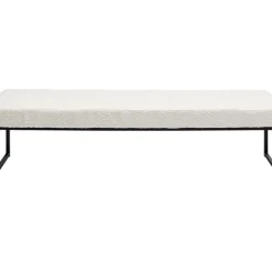 Sitzbänke-KARE Design Bank Smart Boucle Creme Schwarz 150Cm
