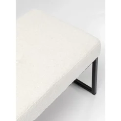 Sitzbänke-KARE Design Bank Smart Boucle Creme Schwarz 150Cm