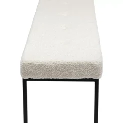 Sitzbänke-KARE Design Bank Smart Boucle Creme Schwarz 150Cm