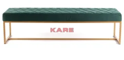 Sitzbänke-KARE Design Bank Smart Dunkelgrun Messing 150X40Cm