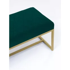 Sitzbänke-KARE Design Bank Smart Dunkelgrun Messing 150X40Cm
