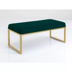 Sitzbänke-KARE Design Bank Smart Dunkelgrun Messing 90Cm