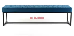 Sitzbänke-KARE Design Bank Smart Petrol Schwarz 150X40Cm