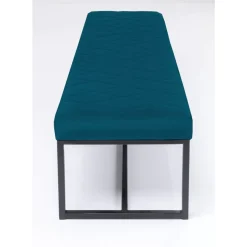 Sitzbänke-KARE Design Bank Smart Petrol Schwarz 150X40Cm