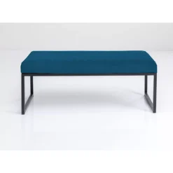 Sitzbänke-KARE Design Bank Smart Petrol Schwarz 90Cm