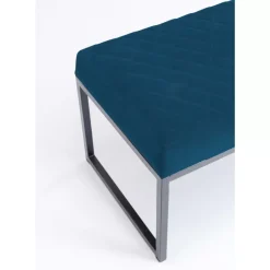Sitzbänke-KARE Design Bank Smart Petrol Schwarz 90Cm