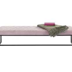 Sitzbänke-KARE Design Bank Smart Rosa Schwarz 150X40Cm