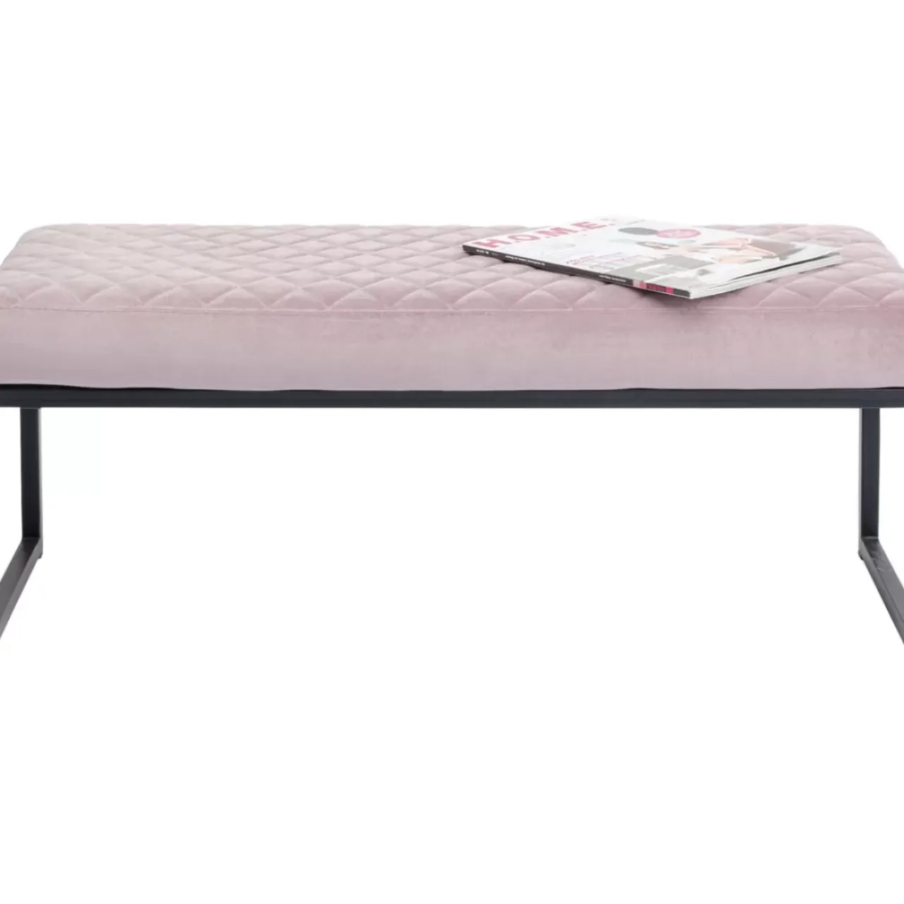 Sitzbänke-KARE Design Bank Smart Rosa Schwarz 90X40Cm