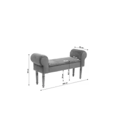 Sitzbänke-KARE Design Bank Wing Grau
