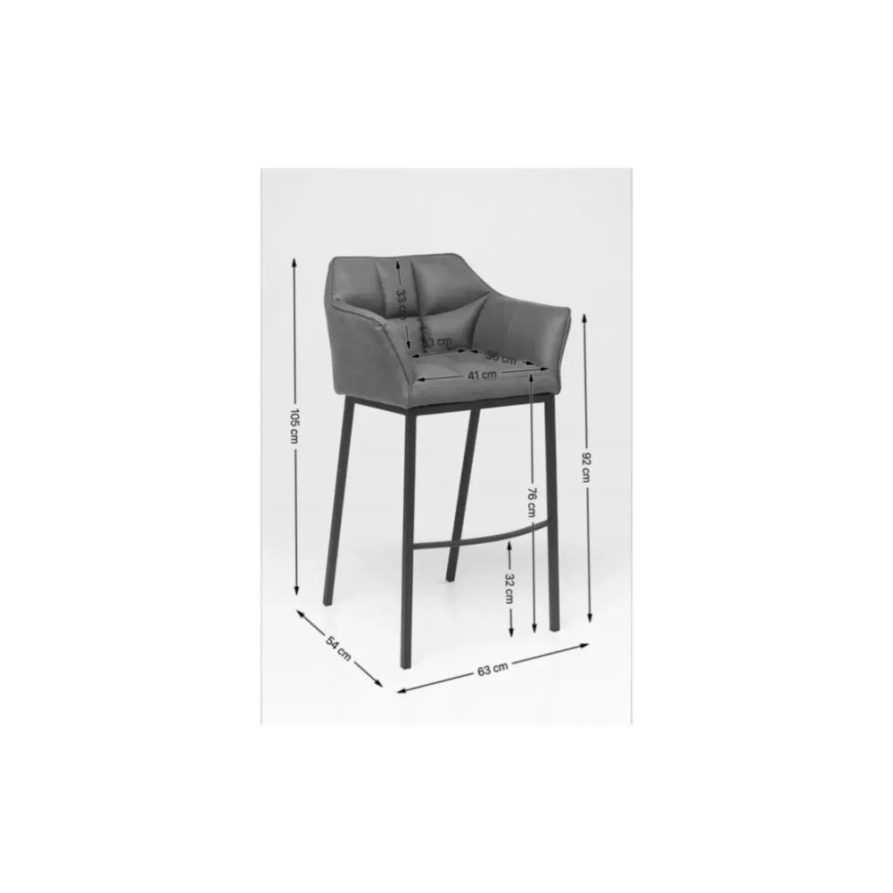 Sitzbänke-KARE Design Barhocker Thinktank Quattro