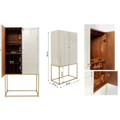 Bars-KARE Design Barschrank Luxury Champagne