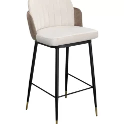 Sitzbänke-KARE Design Barstuhl Hojas Beige