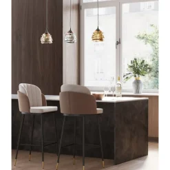 Sitzbänke-KARE Design Barstuhl Hojas Beige