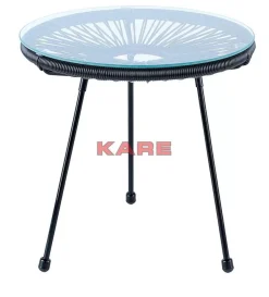 Outdoormöbel-KARE Design Beistelltisch Acapulco Schwarz