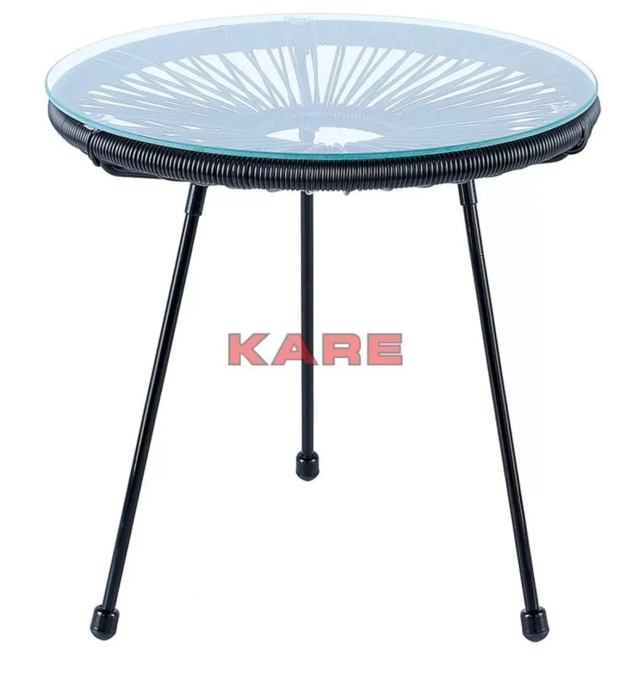 Outdoormöbel-KARE Design Beistelltisch Acapulco Schwarz