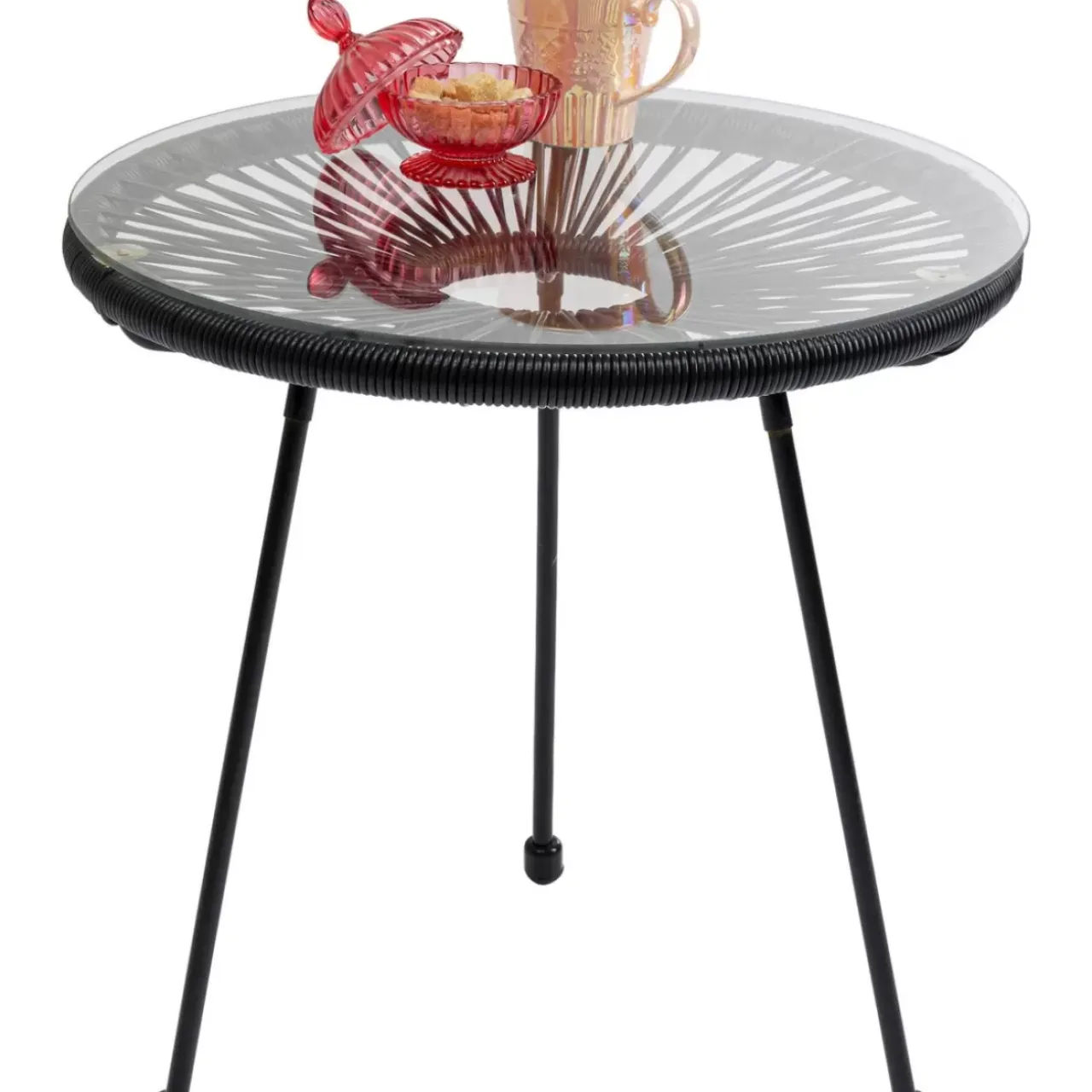 Outdoormöbel-KARE Design Beistelltisch Acapulco Schwarz