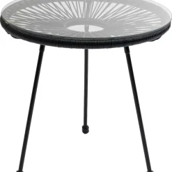 Outdoormöbel-KARE Design Beistelltisch Acapulco Schwarz