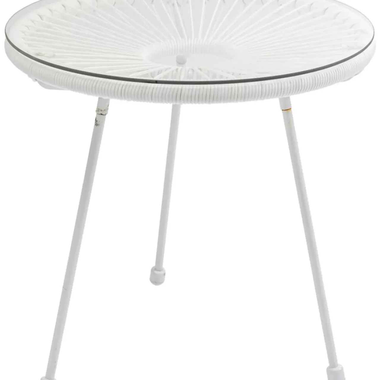 Outdoormöbel-KARE Design Beistelltisch Acapulco Weiss