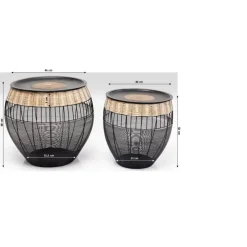 Tische-KARE Design Beistelltisch African Drums (2/Set)