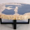 Tische-KARE Design Beistelltisch Alpha Versteinertes Holz