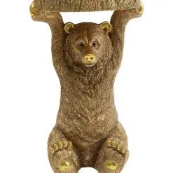 Tische-KARE Design Beistelltisch Animal Bear Gold 35X34Cm