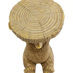 Tische-KARE Design Beistelltisch Animal Bear Gold 35X34Cm