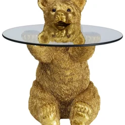 Tische-KARE Design Beistelltisch Animal Bear Gold O40Cm