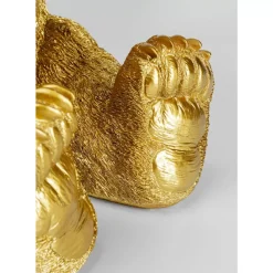 Tische-KARE Design Beistelltisch Animal Bear Gold O40Cm